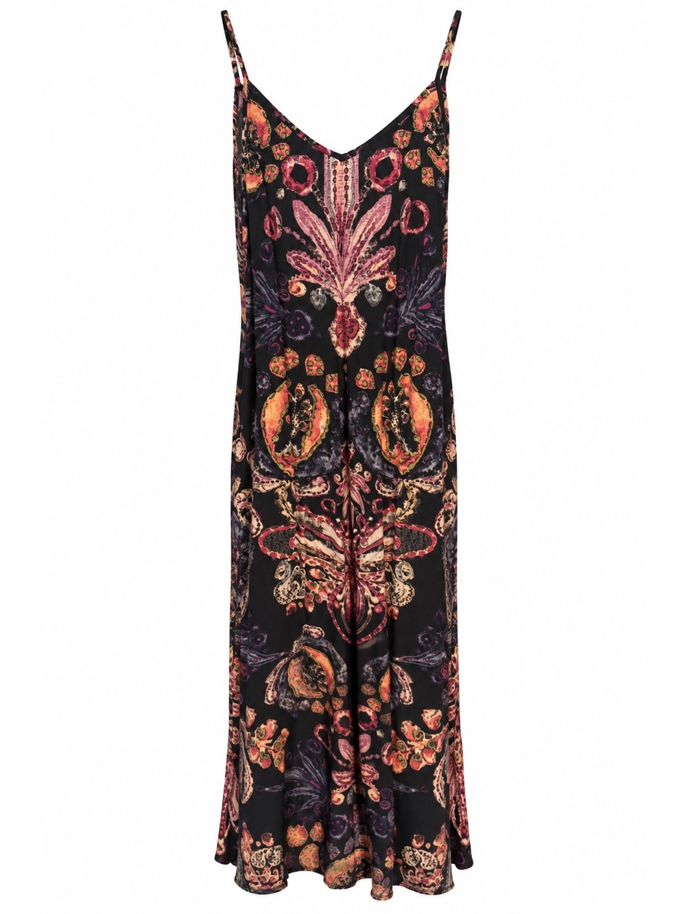 Natural Life Women's Black Multi Paisley Print Spaghetti Strap Top XS